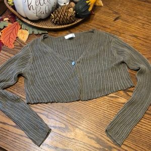 GETT linen / cotton crop cardigan